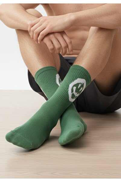Bolero Unisex Green Socks – Smiley Face Print