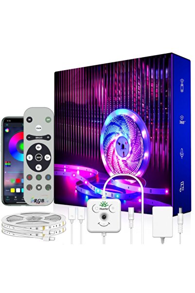 Huerler Έξυπνο Κιτ Ταινίας LED RGB 27 μέτρων, Έλεγχος μέσω Εφαρμογής, Τηλεχει...