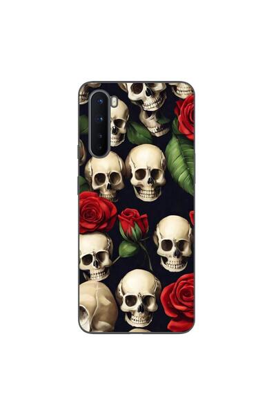 OEM Husa compatibila cu OnePlus Nord Silicon Gel Tpu Model Skulls and Roses