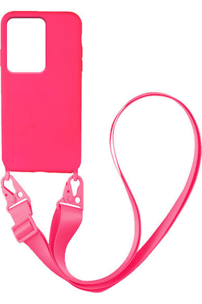 Other Sonique CarryHang Υγρή Θήκη Πλάτης Σιλικόνης 0.5mm με Λουράκι Φούξια (R...