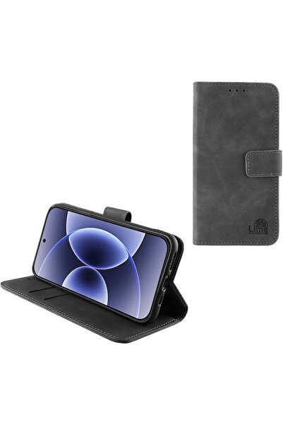 Lime&co Lime Essential Magnet Book Συνθετικό Δέρμα Γκρι (Xiaomi 17) Κωδικός: ...