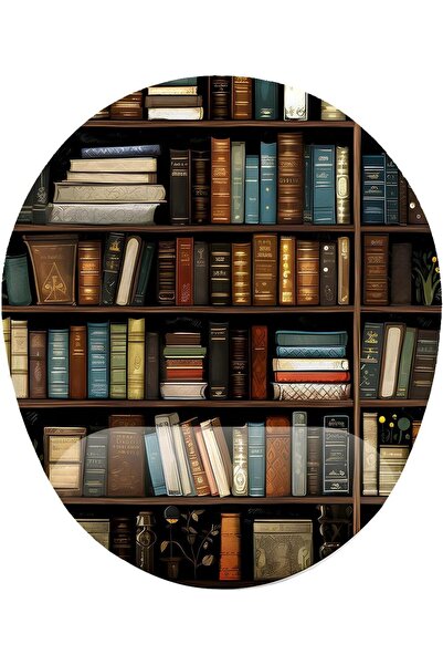 Yıldızan Nzr Beautestore Library Book Patterned Mouse Pad with Wrist Support ...