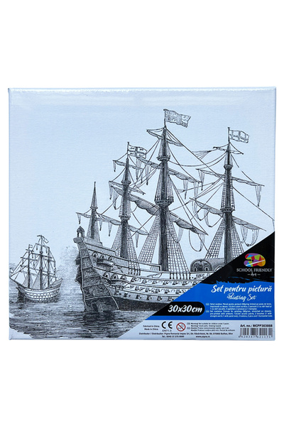PIGNA Предварително отпечатано платно върху рамка 30*30см Ship SF ART