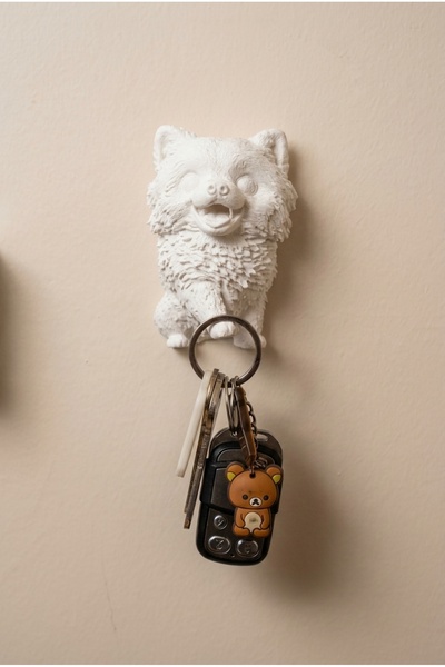 perim3d Pomeranian Dog Figured Wall Key Holder – Decorative Key Hanger |   Mi...