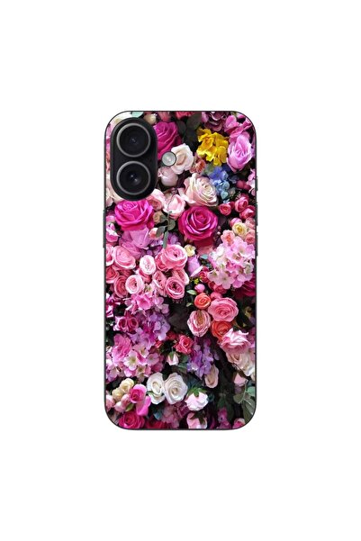 OEM Husa compatibila cu Apple iPhone 17 Silicon Gel Tpu Model Trandafiri Roz
