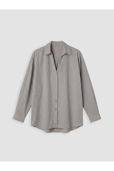 LC Waikiki Rmz Gi̇yi̇m Farkiyla Striped Modal Blended Women's Shirt
