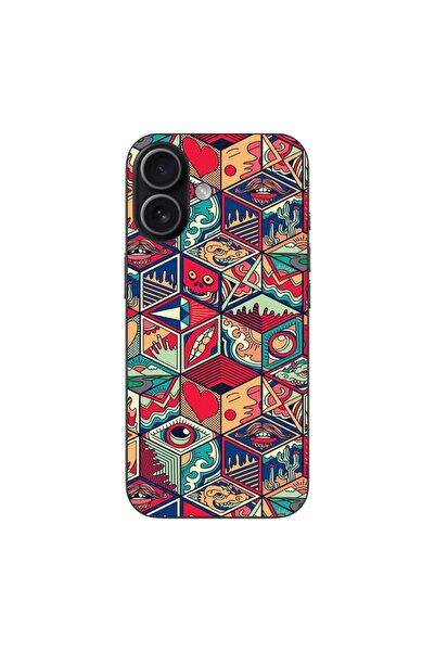 OEM Husa compatibila cu Apple iPhone 17 Silicon Gel Tpu Model Pop Art Geometric