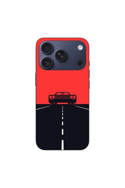 OEM Калъф, съвместим с Apple iPhone 17 Pro, силиконов гел TPU модел, Червено ...