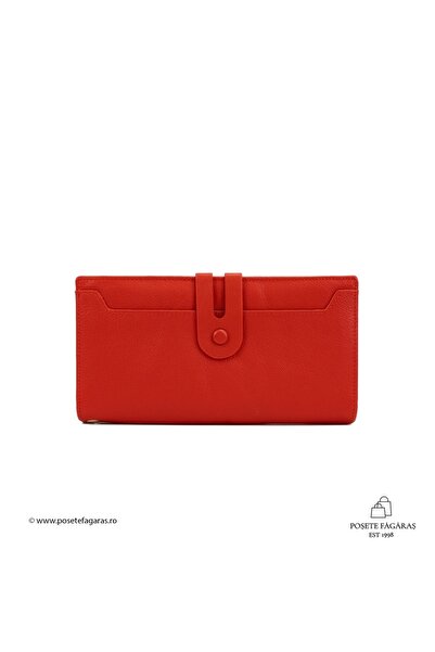 Posete Fagaras Sonia Leather Wallet - Red, Genuine Leather Wallet , Women's W...