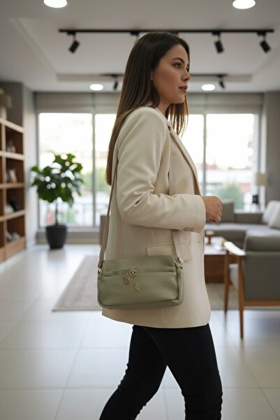 enoch Women's Faux Leather Textured Daily Crossbody Bag with Multiple Zippers...