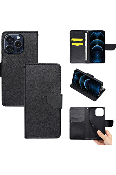 Other Sonique Book Synthetic Leather Black (iPhone 15 Pro)