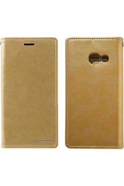 Mercury Μπλου Μουν Θήκη Flip Συνθετικό Δέρμα Χρυσό (Galaxy A3 2017)