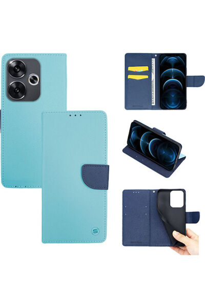 Other Σονίκ Τρεντ Θήκη-Πορτοφόλι Xiaomi Poco F6 5G Σκούρο Γαλάζιο του Ουρανού