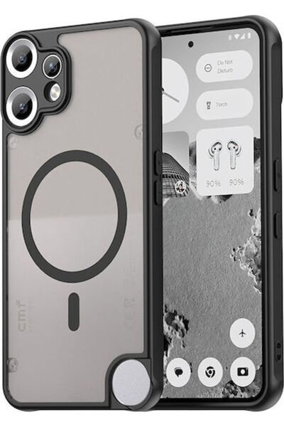 Techsuit Halofrost Ii Magsafe Πίσω Κάλυμμα Σιλικόνης Μαύρο (Nothing CMF Phone...