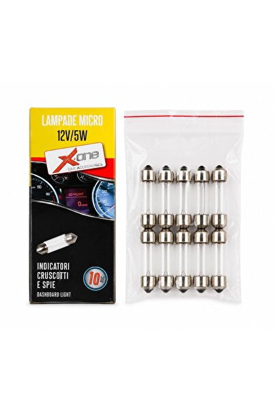 X-One Set 10 becuri auto C5W 12V 5W – pentru plafonieră, portbagaj și bord