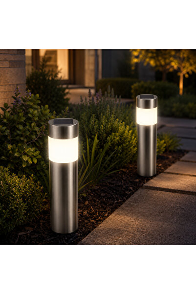 Inspire Set 2 lampi solare LED pentru grădină și alee, lumină alb neutru, aut...