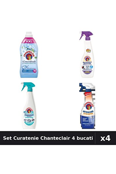 Chanteclair Set 4 Curatenie - Balsam 1800ml + 2 Degresant 600ml + Anticalcar ...