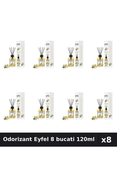 Eyfel Set 8 Odorizant Camera cu Betisoare Mâna Maicii Domnului 120ml