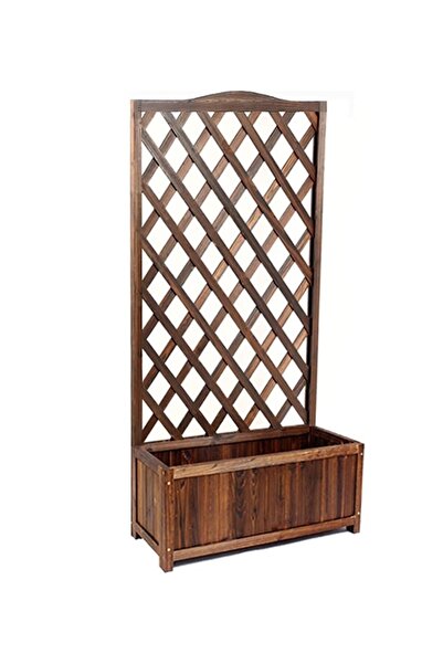 Kardett Jardinieră din lemn cu spalier pentru plante cățărătoare, 60x38x180 c...