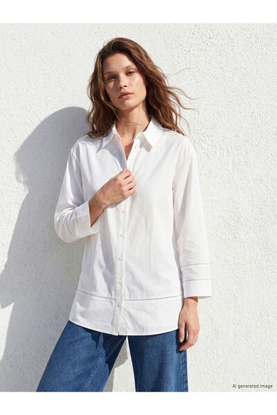 LC Waikiki Lcw Modest Embroidery Detailed Women's Shirt Tunic
