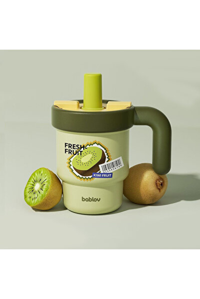 Alvora Bablov Fresh Fruit Collection Thermos Cup with Straw and Handle, Steel...