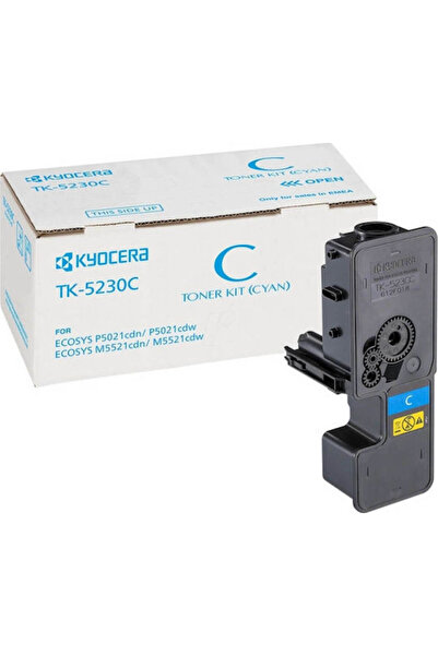 KYOCERA TK-5230C Γνήσιο Τόνερ Εκτυπωτή Λέιζερ Κυανό 2200 Σελίδες (1T02R9CNL0)