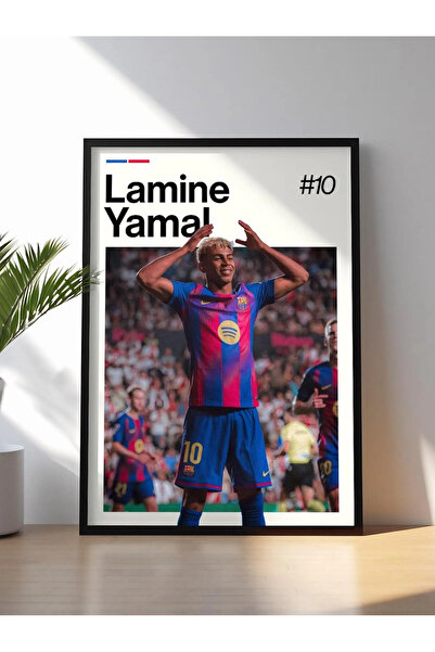 Generic Lamine Yamal Poster | Football Wall Art | Framed Soccer Print | Sport...