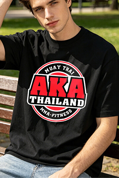 Fleck Casual Round Neck T Shirts For Men With Muay Thai Aka Thailand Mma Fitn...