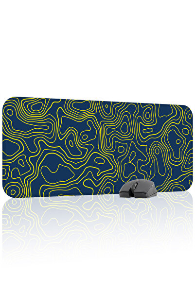 mousepad bastir Galben Bleumarin 70x30 XL Fan Gaming Mouse Pad Bază anti-alun...