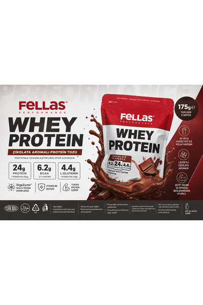Fellas Whey Protein Chocolate Flavored Sports Food 175 g Halal