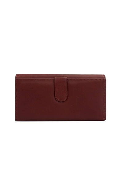 Posete Fagaras Sandra Leather Wallet - Bordeaux, Genuine Leather Wallet , Wom...