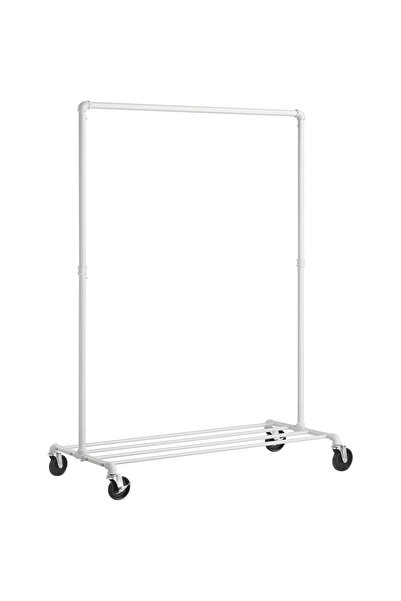 SONGMICS Suport mobil pentru haine cu raft inferior, cadru metalic, 100x49x16...