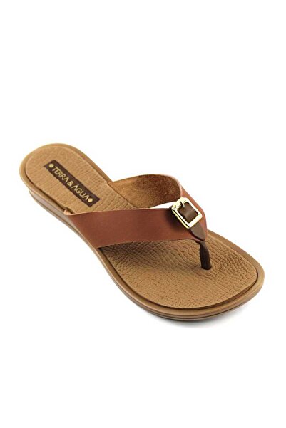 mm Papuci de plaja pentru dama , comozi 604-CARAMEL