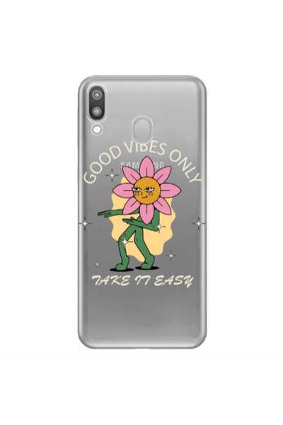 Other Samsung M20 Good Vibes Only Transparent Silicone TPU Θήκη