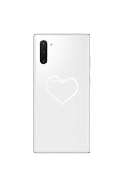 Other Samsung Note 10 Plus White heart Transparent Silicone TPU Θήκη