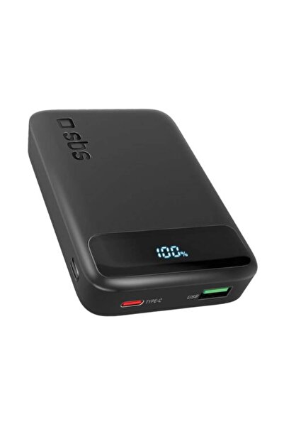 SBS Powerbank 10000 mAh 20W LCD Black