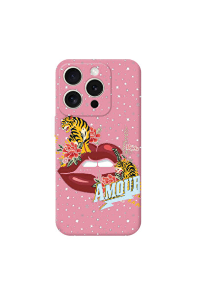 Other Apple iPhone 15 Pro Amour Pink Colored Silicone TPU Θήκη