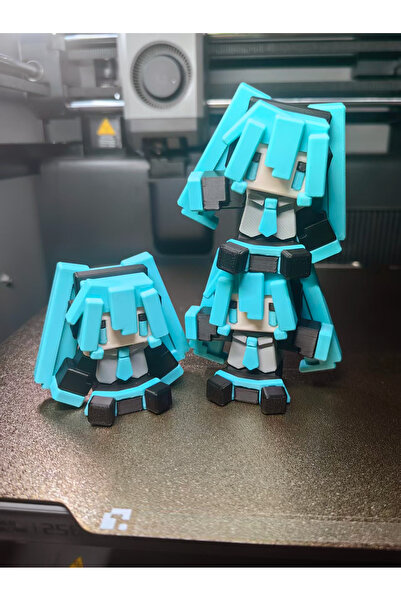 Modellio3D Hatsune Miku Pixel Style Mini Figür (1 Adet)