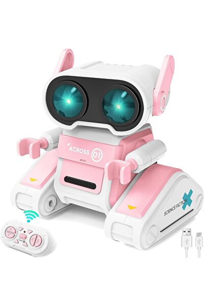 AQUAFALCON ألعاب روبوتات، روبوتات تحكم عن بعد للأطفال مع عيون LED، رأس وأذرع ...