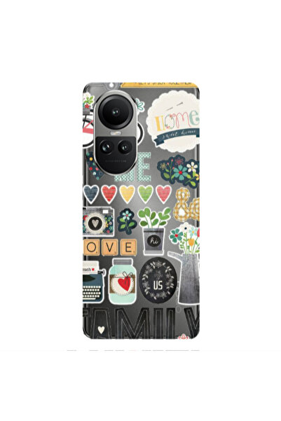 Other Oppo Reno10 5G Family love home Transparent Silicone TPU Θήκη