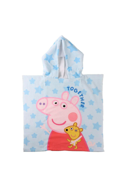 Peppa Pig Beach poncho towel made of microfiber Together 110 x 54 cm