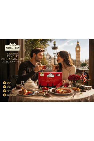 Ahmad Tea Classic English Breakfast – Classic English Breakfast Tea 40-Pack T...