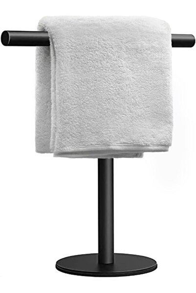 The Bros Hand Towel Holder Stand for Bathroom Vanity Countertop Matte Black T...