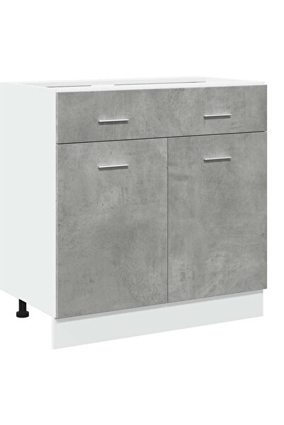 vidaxl Dulap inferior cu sertar “Lyon”, gri beton, 80 x 46 x 81,5 cm