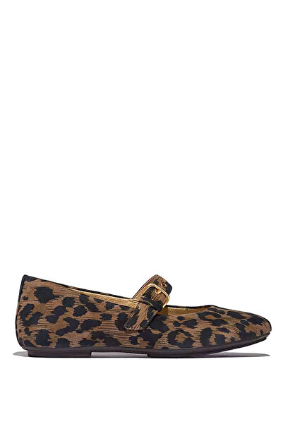 Fitflop Delicato Chocolate Mix Leopar Desenli Süet Kadın Babet