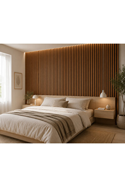 Yapı Muğla Meşe Akustik Duvar Paneli 60x280 cm PVC Kaplama Dekoratif Panel