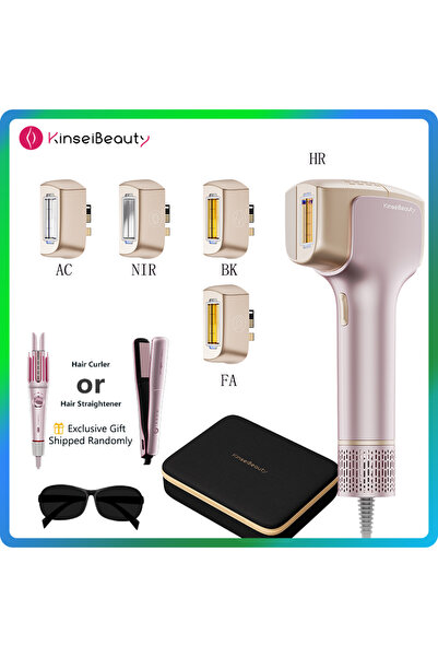 KINSEI BEAUTY جهاز إزالة الشعر بالليزر 5 في 1 T36 مع تبريد بدون ألم 999,999 و...