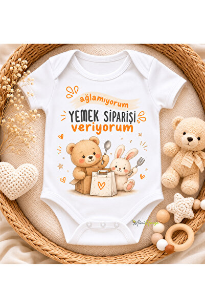 MiniHouse Spiritual Funny Food Order Written on It Baby Bodysuit