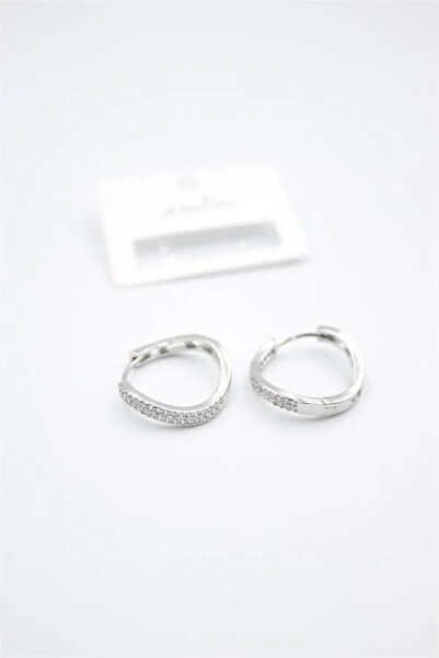 Marsilyan Nvdn- Ieg - Stone-Studded Hoop Earrings - Silver Iegrs-Nvdn1