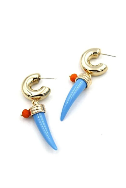 Marsilyan Nvdn- Ieg - Ivory Hoop Earrings - Blue Iegrs-Nvdn1